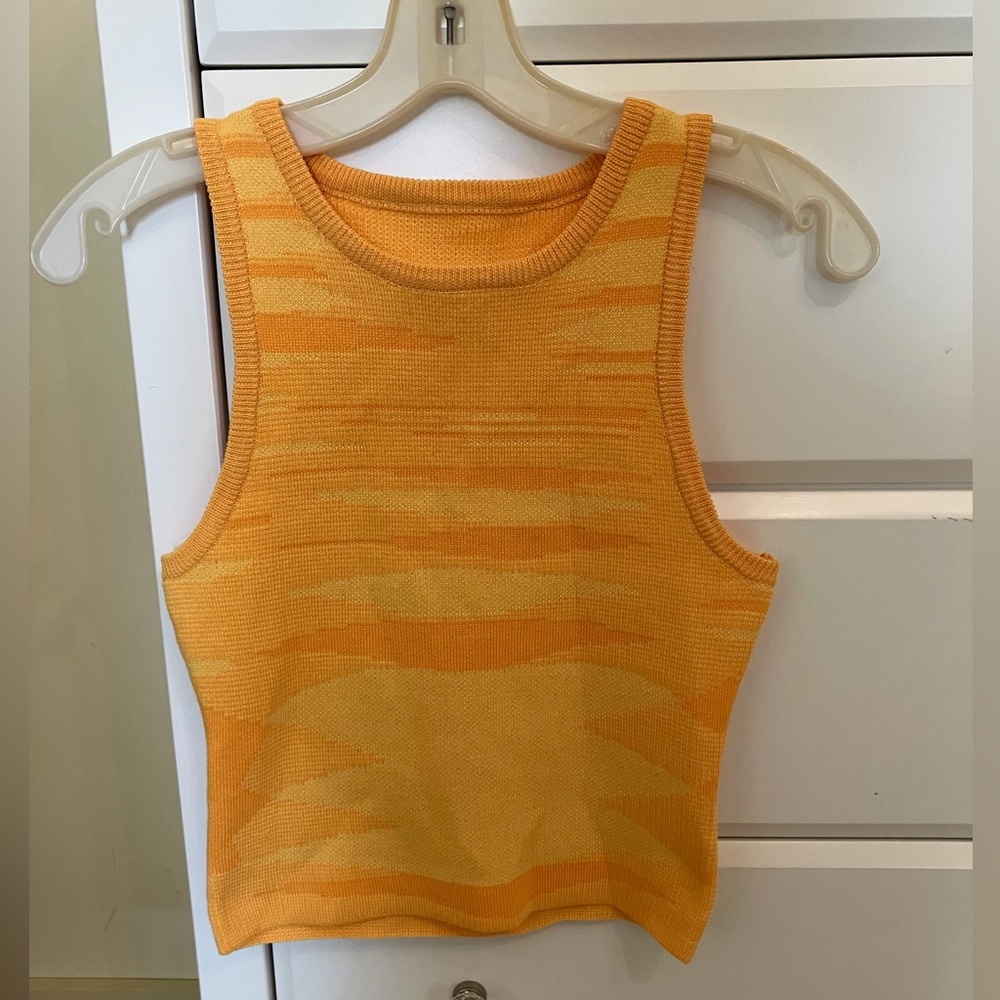 Orange and Yellow Knit Top